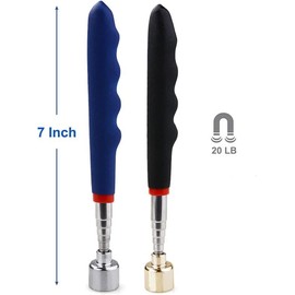 2 Pieces Magnetic Telescoping Pick-Up Tool with Pocket Clip 20 Lb Extendable Magnetic Grabber Reacher Tools 7 to 30 inches Inch Flexible Magnet Retrieval Stick Gadget Suitable Gifts for Men