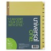 Universal Products - Universal - Plastic-Coated Tab Dividers, 12 Month
