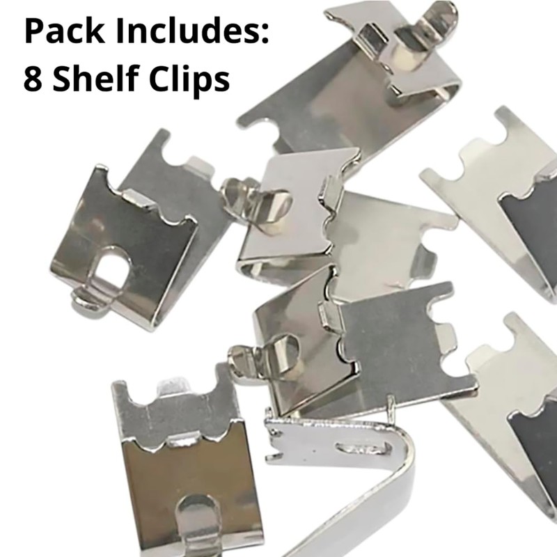 Commercial Refrigerator Shelf Support Clips – Stainless Steel Square-Rail Brackets