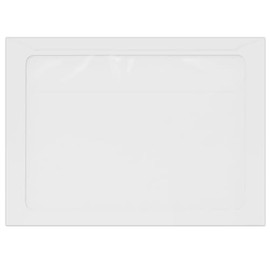 LUXPaper A6 Invitation Envelopes for 4 5/8 x 6 1/4 Cards in 80lb. Crystal Metallic, Printable Envelopes for Invitations, with Peel & Press Seal, 50 Pack, Envelope Size 4 3/4 x 6 1/2 (White)