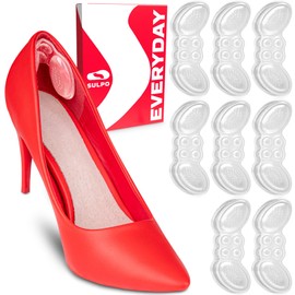 SULPO Silikon Fersenpolster Schuheinlagen - 4 Paare Blasenpflaster - Schuh Fersen Reparatur Fersenkissen Fersenschoner