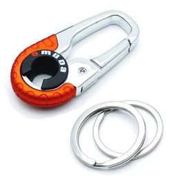 Paifeancodill Smart Key Ring Alloy Metal Car Keyring Holder Organiser Chain Heavy Duty Keychain Organizer Key Fob Strap (Orange)