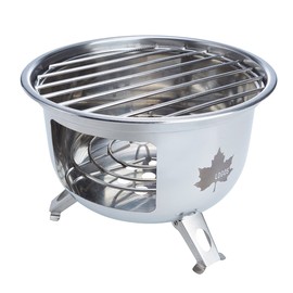 Logos 81062820 Mini Bonfire Stove, Silver (When Assembled) (Approx.) Width 6.0 x Depth 6.0 x Height 4.1 inches (15.3 x 15.3 x 10.6 cm)
