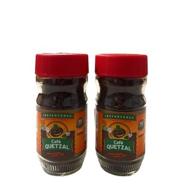 Cafe-Quetzal Instant Coffee, 50g Glass Jar each, Instantaneo. 2-Pack