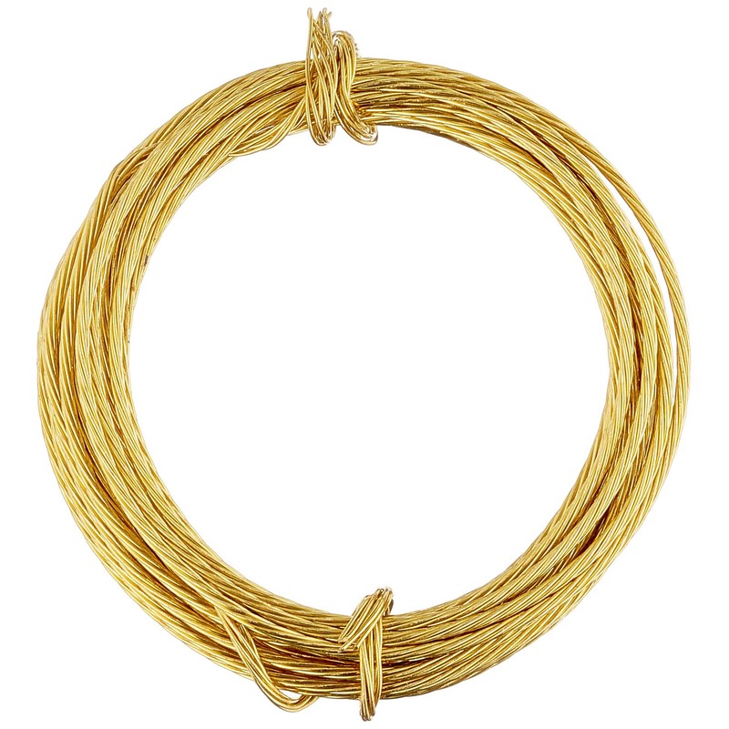Merriway Brass Number 2 Picture Wire, BH04070, 3 Metre (9.5