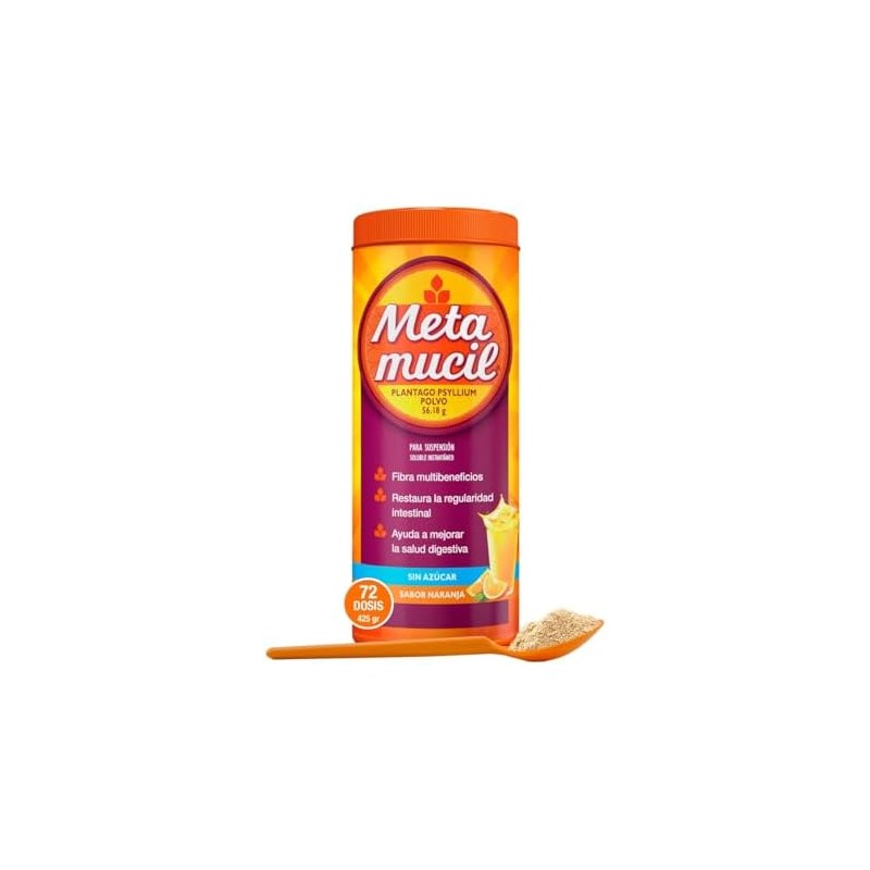 Metamucil Fibra Sabor Naranja 72 dosis