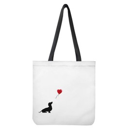 Dolyues Womens Canvas Tote Bags with Pocket Large Capacity Reusable Shopping Bag, Dachshund Print