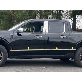 8pc Luxury FX Polished Body Molding Insert Trim Kit for Ford Maverick 2022-2025 Super Crew