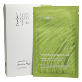 BONAJOUR Mascarilla Facial Hidratante Vegana De Té Verde (10 Hojas)