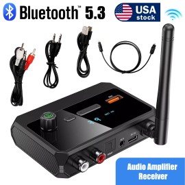 Bluetooth 5.3 Audio Receiver for Home Stereo, Wireless Adapter with Optical/USB