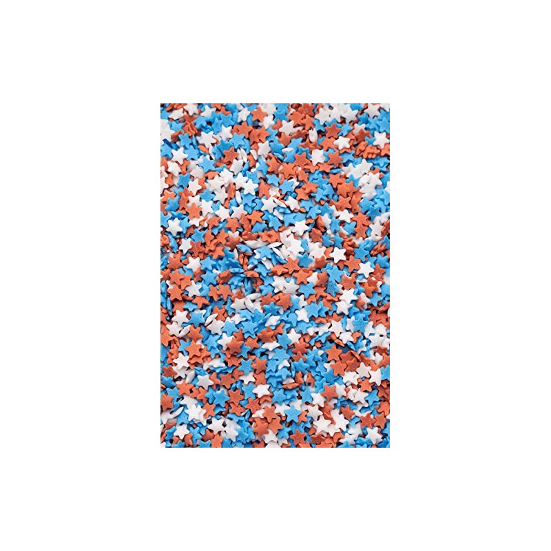 SPRINKLY - Matt Stars - Red, White & Blue -