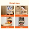 2-Tier Pull-Out Cabinet Organizer Soft Close Slide Out Wood Drawer