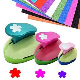 Punch Set Flower Blossom Paper Punch Motif Punch Set Motif Hole Punch for Paper DIY Scrapbooking Crafts Greeting Cards 9 mm 16 mm 25 mm