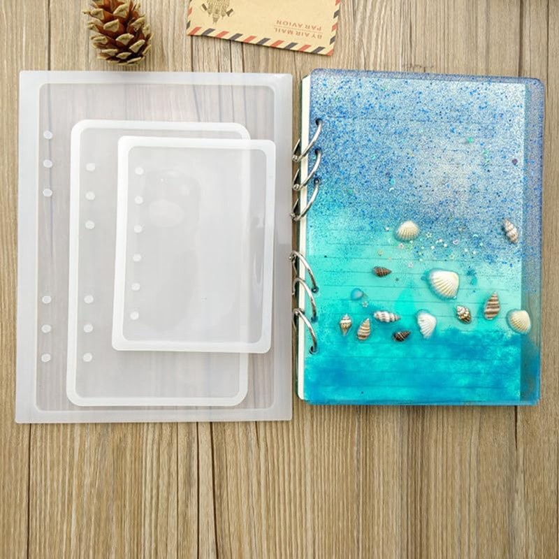 SEWACC 9piezas Molde De Silicona Para Libretas Molde Transparente De
