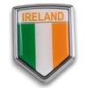 Ireland Decal Irish Flag Car Chrome Emblem Sticker