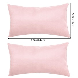 Marrywindix Tiny Pillow 2 Pack Small Decorative Pillow 9.5 x 5.5 in Travel Pillows Soft Pet Pillow for Camping Travel Sleeping Bed Sofa Neck Knee Wrist Support (Pink)