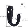 IBosins 20PCS Coat Hooks Wall Mounted Single Prong Robe Hook