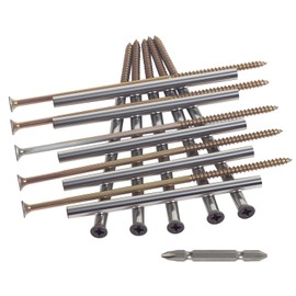 Gutter Screws 7-Inch Spike/5-Inch Ferrule 10-Pack Gutter Nails Metal Brackets Tools for Sagging Gutters and Maintenance(brown)