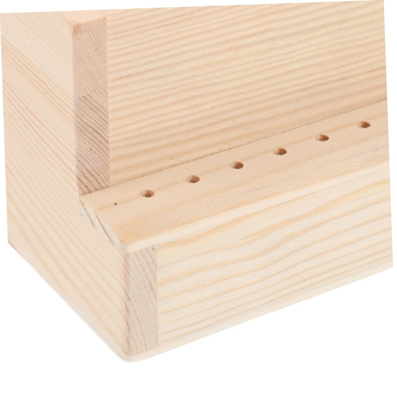 Mikinona Makeup Organizer for Vanity Wood Nail Drill Bits Storage