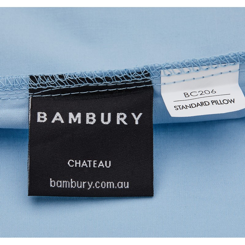 Bambury Chateau Pillowcase Pillowcase, Standard, Blue