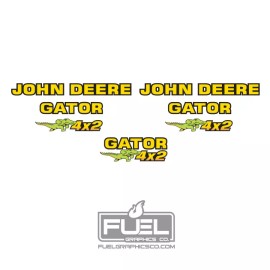 John Deere Gator 4x2 Utility Vehicle Premium Vinyl Decal Set - Includes all 7 pieces