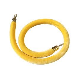 Barrier Rope Crowd Control, Stanchion Queue Velvet Rope, Velvet Stanchion Rope, Crowd Control Stanchion Velvet Rope Doorway Stanchion Queue Barrier Velvet Rope/5 feet Long(NO Stanchions) (Yellow)