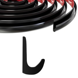 Ameri PVC Plastic Rain Gutter for Cars, Vans, and RVs, Easy to Install Flexible Drip Rail Molding to Control Water Runoff (16ft, Black)