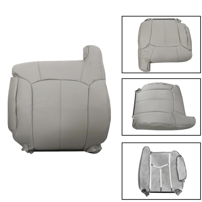 FZJDSD Gray Leather Driver Side Top Lean Back Replacement Seat