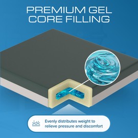 Kolbs Gel Extreme | Wheelchair Cushion Gel Seat Cushion | 28 x 20 Inch Seat Cushion, 3 Inch Thick