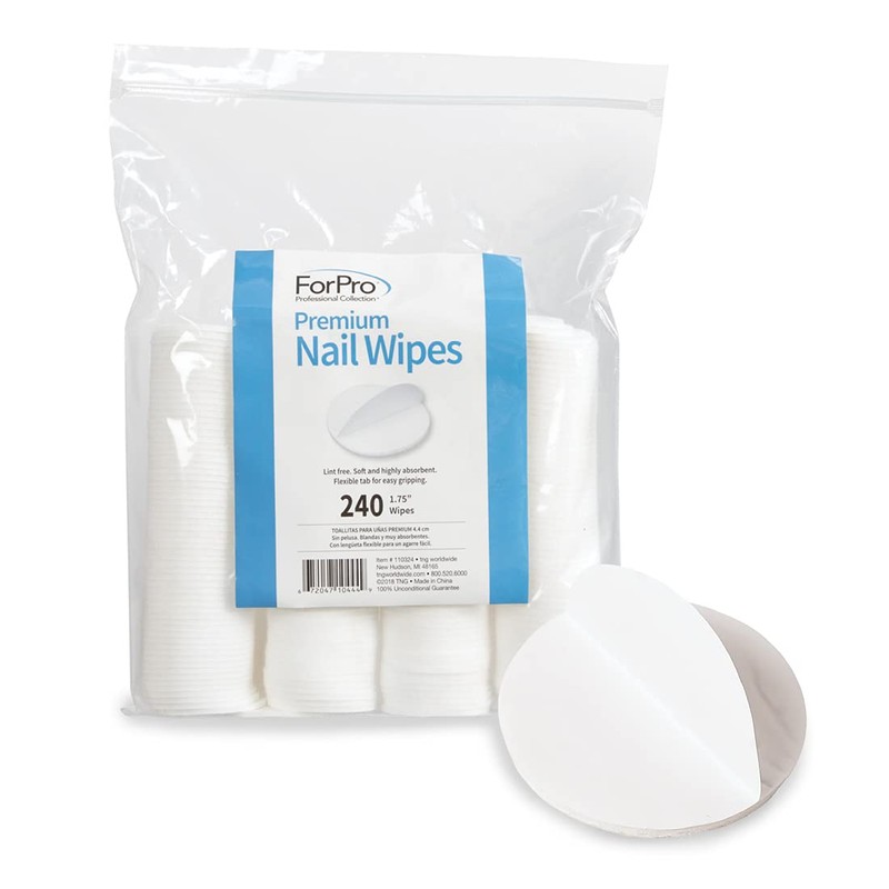 ForPro Professional Collection Premium Nail Wipes, Lint-Free Cotton Wipes for