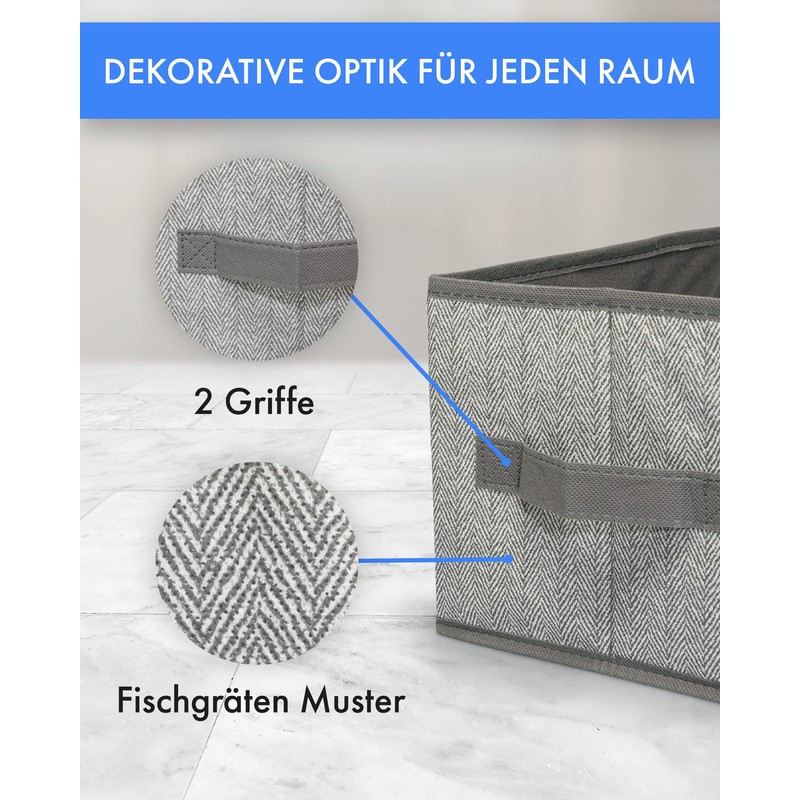 TOPP4u Storage Boxes, Set of 3, Practical Boxes for Storage,