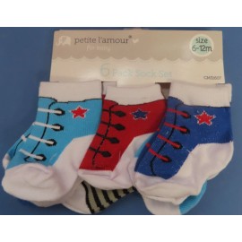 Cribmates Infant Socks. 6-12 months  # CM31607  Assorted Colors   NEW