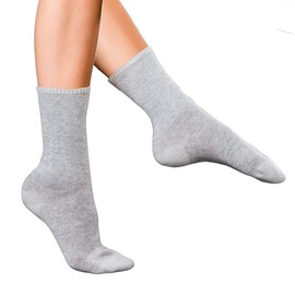 FALKE Women's No. 1 Socks Breathable Climate Regulating Cashmere High Quality Cuddly Warm Reinforced Women's Socks Flat Seam for Pressure-free Toe Light Plain 1 Pair, Grey (Marengo 3391)