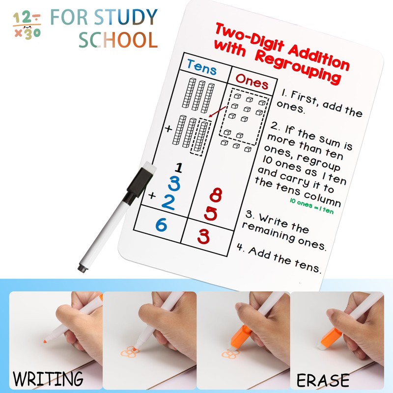 12"x9" Dry Erase Board for Home, Erasable Organization WhiteBoard with