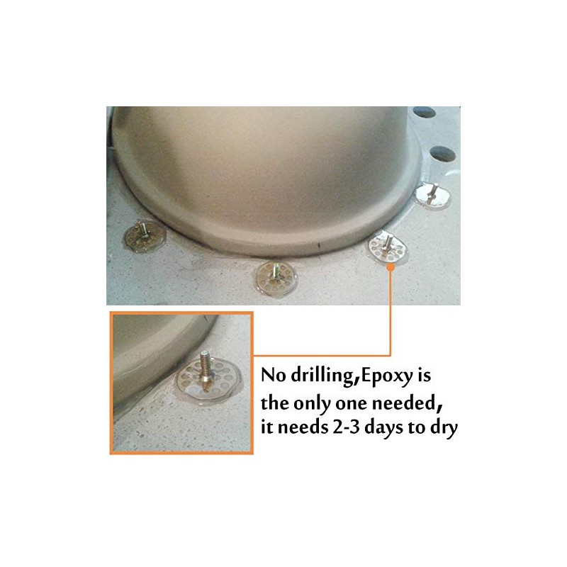 Undermount Sink Clips, Sink Brackets, Epoxy Sink Clips - 10