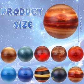 20 Pcs Solar System Stress Balls Planets Stress Balls Planets Squeeze Ball Stress Relief Toys Sensory Balls Educational Space Foam Ball for Kids Adults Stress Relief Space Theme Party Favors