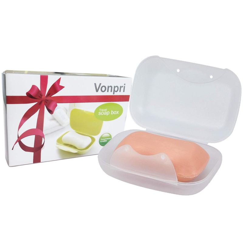 Vonpri Soap Holder Container, Portable Bar Soap Saver Scrubber Case