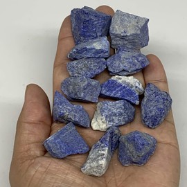 128.9g, 13pc lot, 0.7"- 1.4" Small Tiny Tiny Hight Grade Rough Lapis Lazuli Crystal Minerals Specimens Raw Natural Crystals for Cabbing, Cutting, Lapidary, Tumbling,Polishing @Afghanistan, B12010