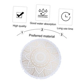 WOONEKY Beach Towel Mandala Round Microfiber Yoga Mat Tapestry Home Decor Blanket