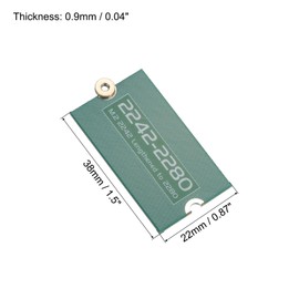 MECCANIXITY M2+ M.2 NGFF/NVME Length Extend Adapter 2242-2280 Only SSD Extension Bracket Card Plate PCB Board for PC Computer Case
