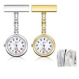 QhgPnt 2 PCS Fob Watches for Nurses, Nurse Watch Fob, Nurses Watches for Women, Nurse Chest Watches Watch Suitable for Healthcare Nurses Doctors and Nursing Staff