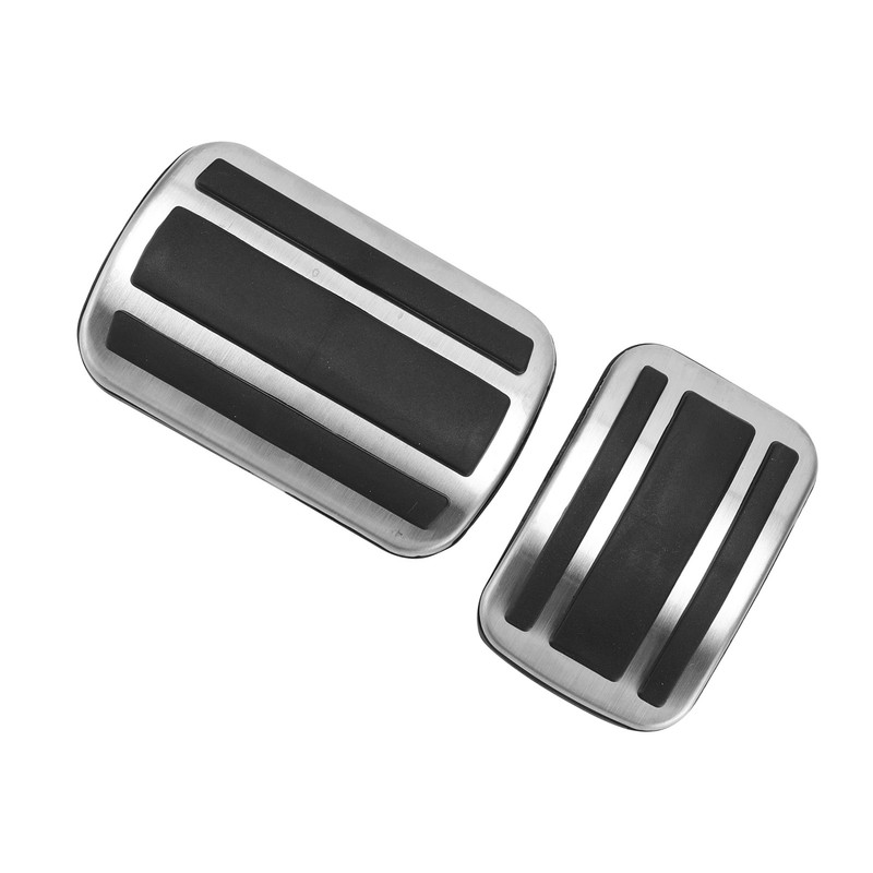 2pcs Accelerator Pedal Brake Footrest Pad Aluminum Alloy Replacement for