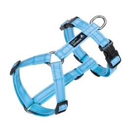 EXCELLENT ELITE SPANKER No Pull Dog Harness Reflective Nylon Vest L-Shaped Adjustable Easy Pet Harness for Small Medium Large Breeds Dogs Walking Training(S,LBLU)