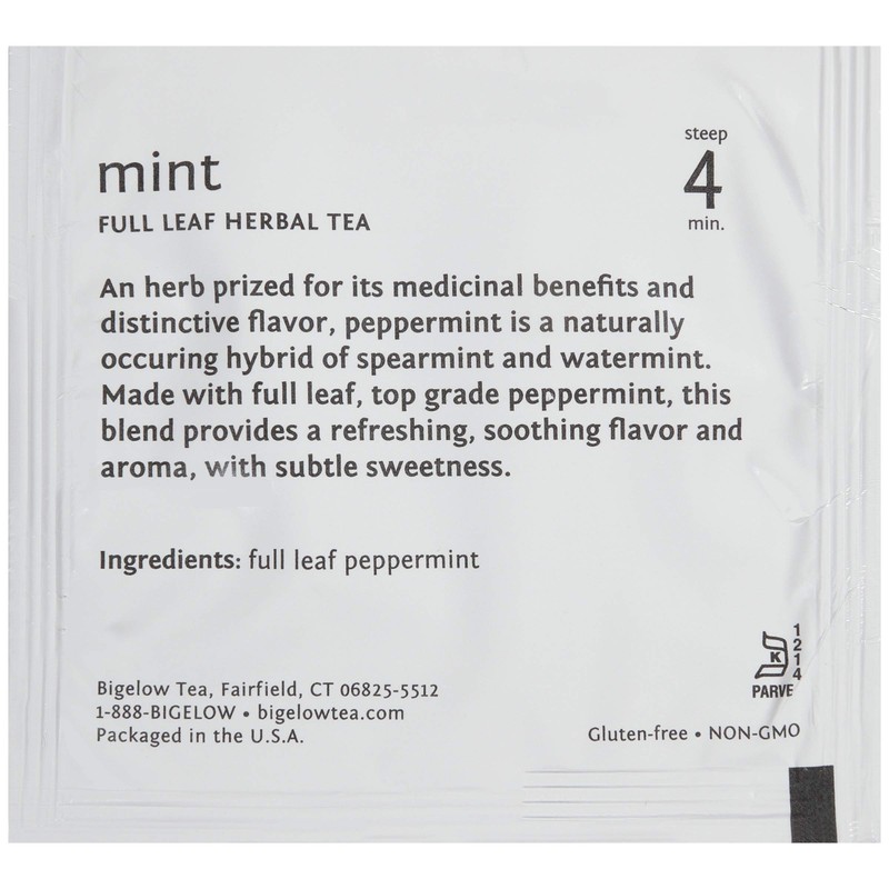 Steep Café Mint Herbal Tea, 50 Bags per Box, Single