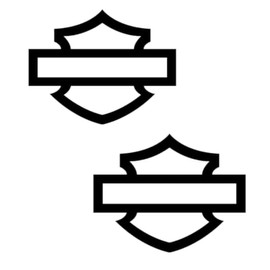 Motorcycle Bar and Shield Design #2 Vinyl Decal Sticker Car HD Moto Club Biker 5"x 4" (Black)