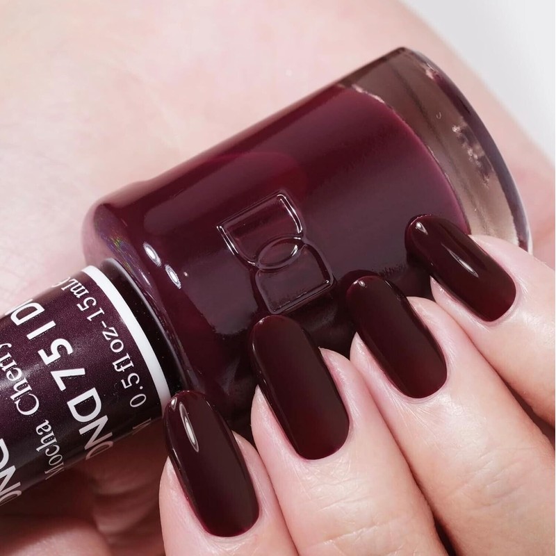 DND GEL POLISH AND NAIL POLISH SET -CHERRY MOCHA 751