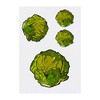 4 x 'Brussel Sprout' Temporary Tattoos - Water Resistant, Skin-Safe,