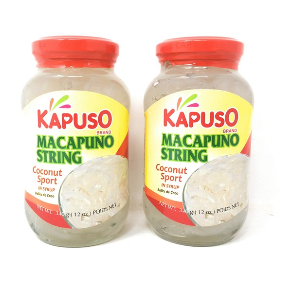Kapuso Macapuno String Coconut Sport in Syrup, 340g, 2 Pack