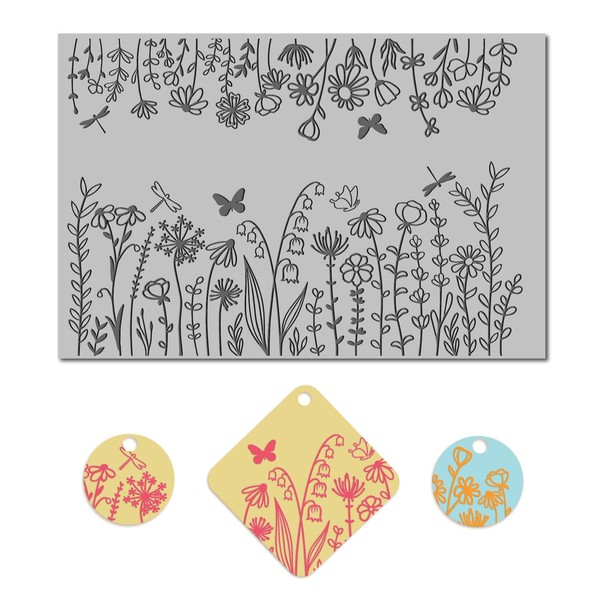 arriettycraft Polymer Clay Wildflowers Dandelion Texture Sheets for Earrings Jewelry