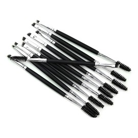 Mayoreo Paquete 12 Brochas Pinceles Cejas Aplicadores Duo